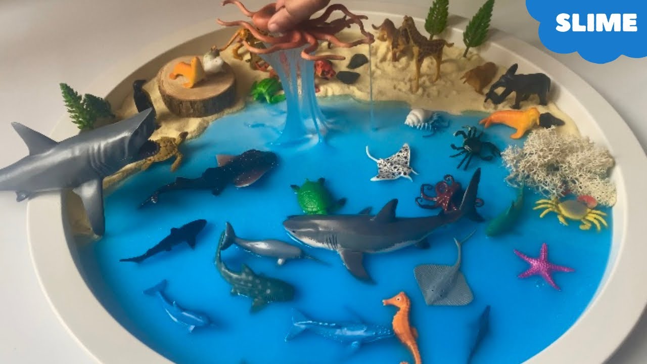Viens créer un petit monde avec du Slime  | Animaux en français | Slime | Vidéo pour enfants | DIY