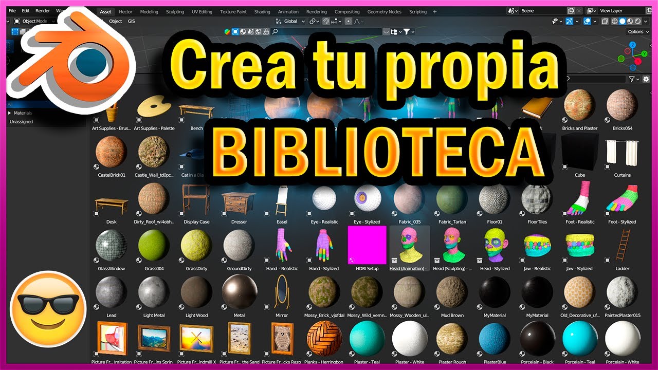 Crea tu propia BIBLIOTECA de MATERIALES en Blender