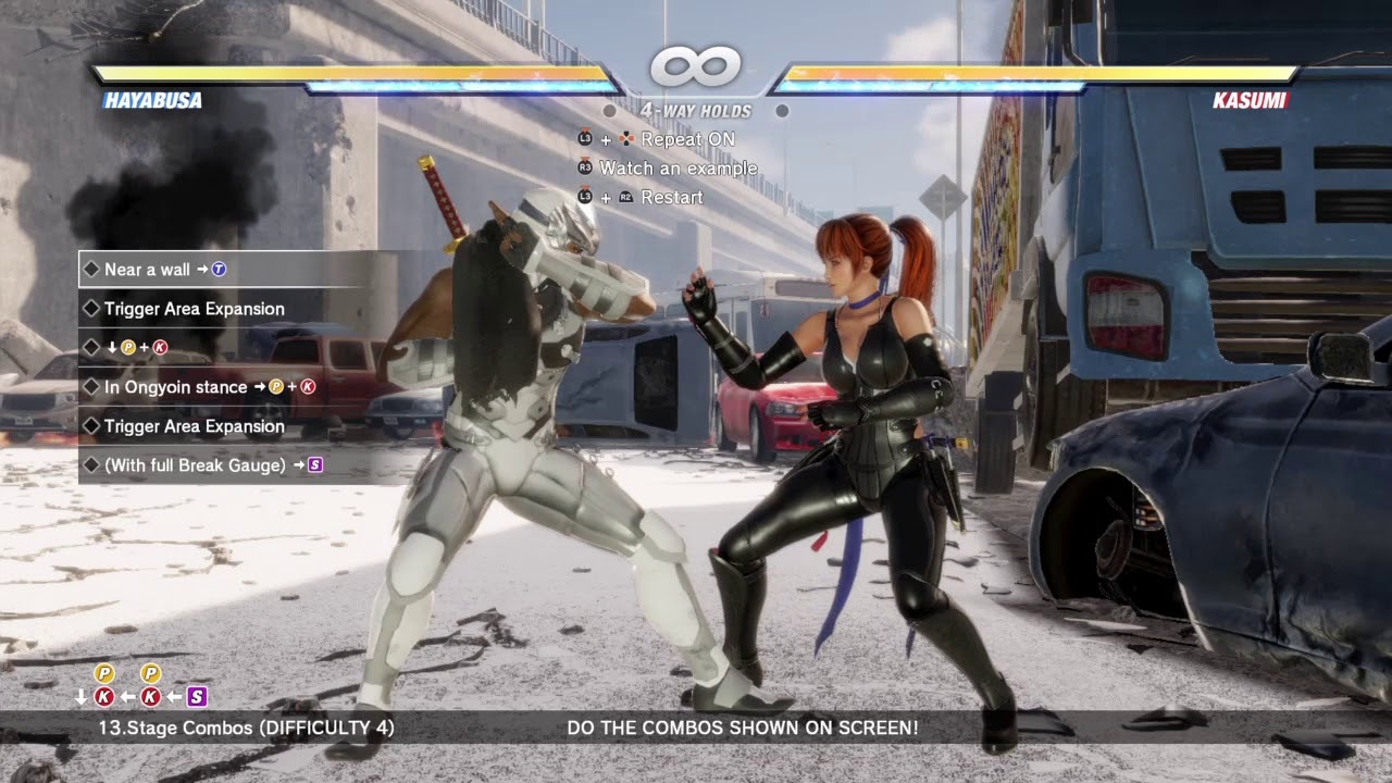 DOA6 Hayabusa Combo Challenge Guide