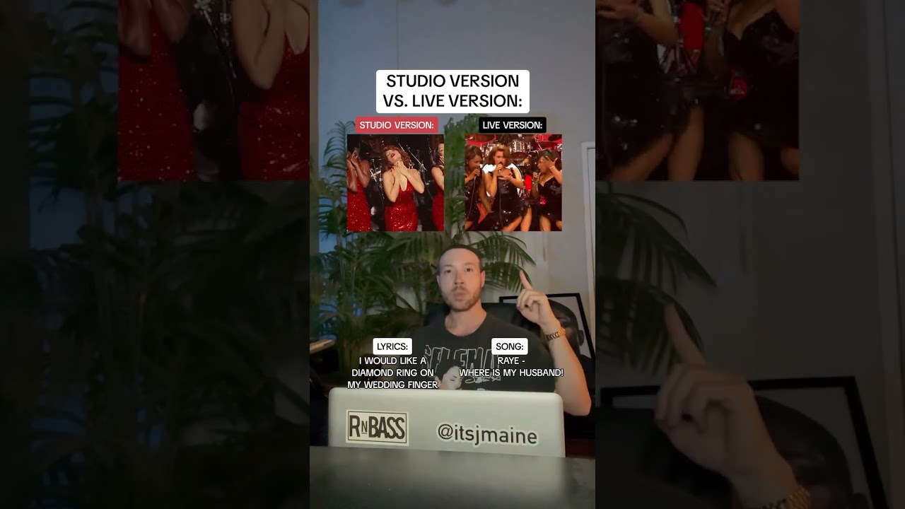 Studio Version Vs. Live Performance: RAYE &ldquo;WHERE IS MY HUSBAND!&rdquo; & Lyrics #shorts #raye #lyrics