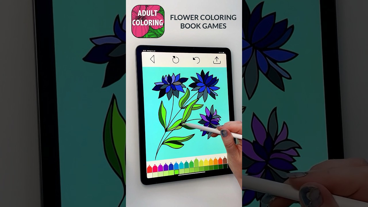 Coloring Book For Adults FLOWER COLORING PAGES #coloringrelaxation #adultcoloring #relax #calm