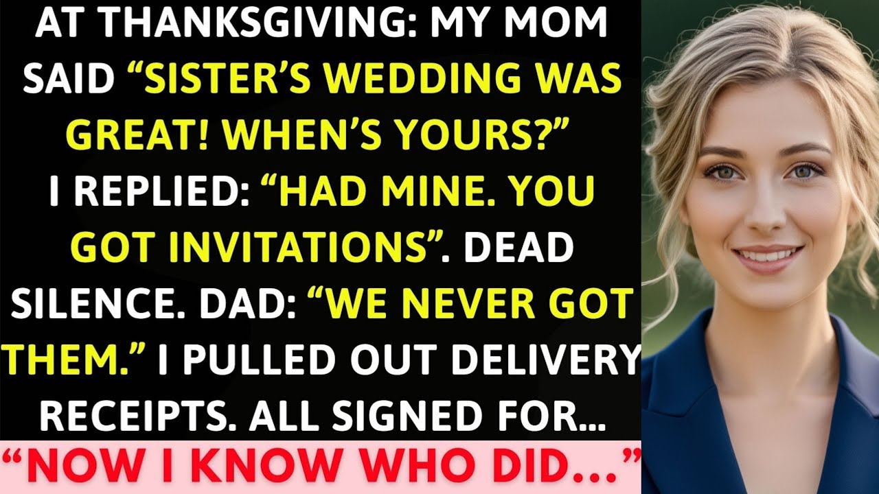 At Thanksgiving, Mom Praised My Sister’s Wedding… I Shocked Her With My Response