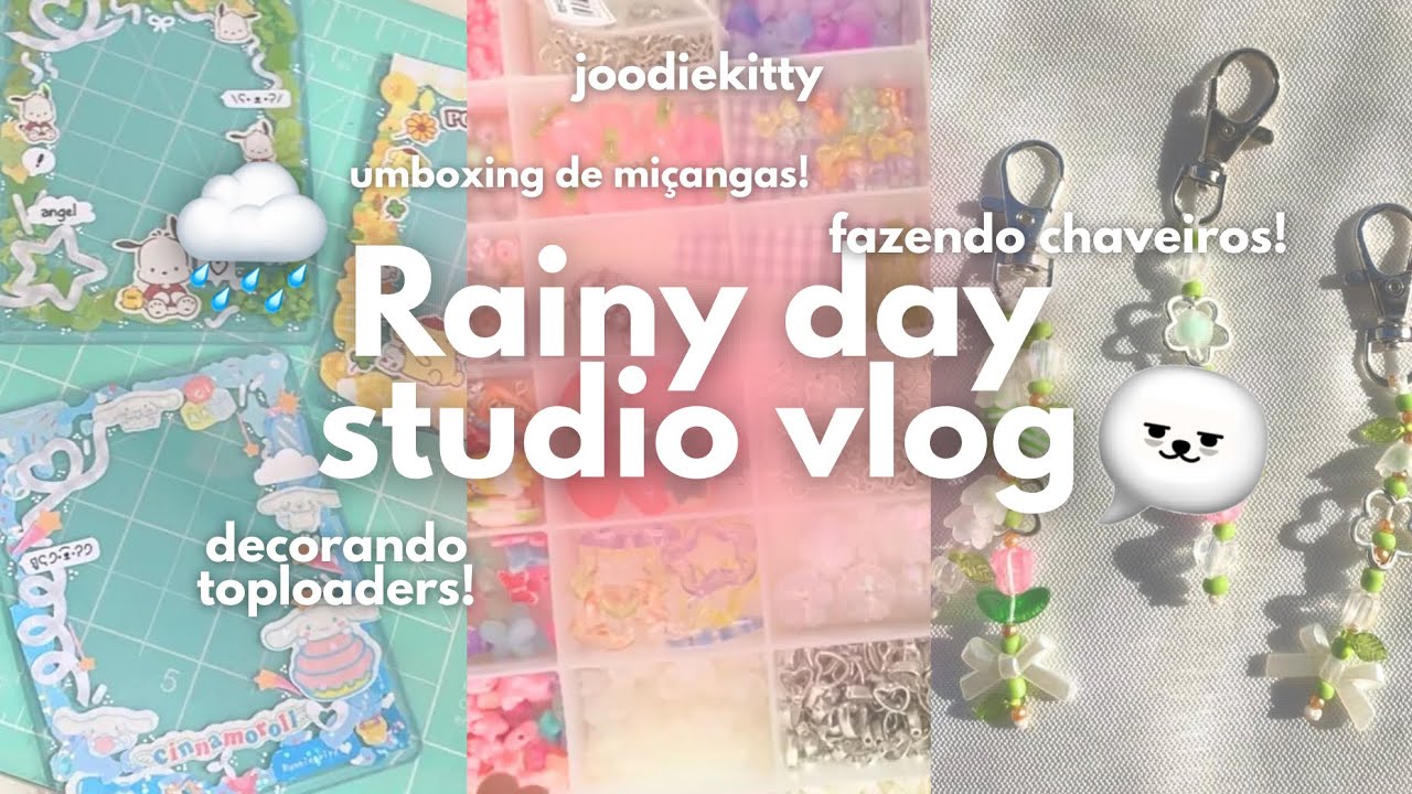 Rainy day studio vlog 🌧️ trabalhando em itens da minha loja, unboxing de miçangas - slice of life