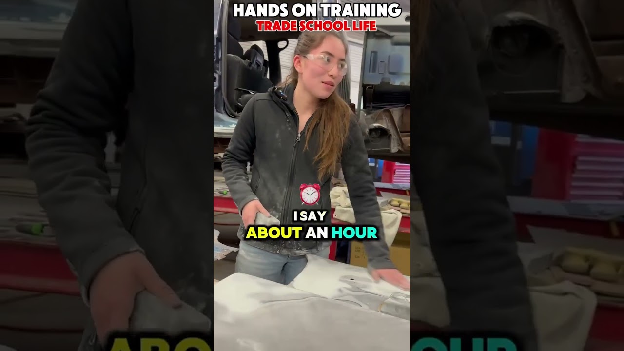 Watch This Female Pennco Tech Collision Repair Student in Action! 💪🚗 #penncotech #tradeschool