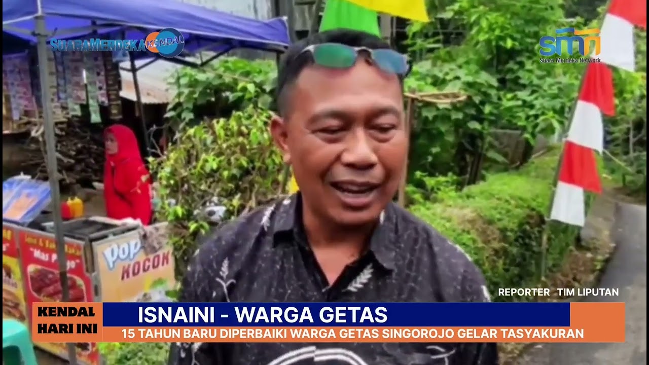 Tasyakuran Jalan Baru, 15 Tahun Baru Diperbaiki, Warga Getas Singorojo Gelar Tasyakuran 