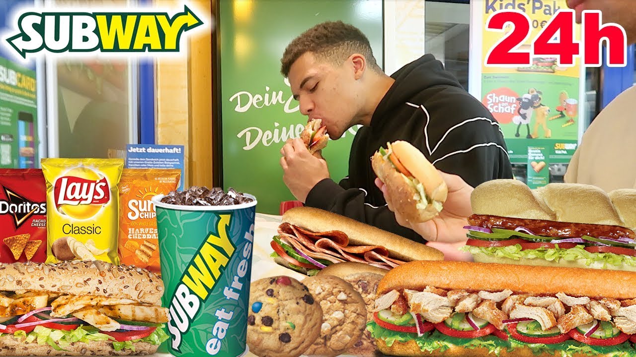 24 STUNDEN NUR SUBWAY ESSEN !!! | Kelvin und Marvin