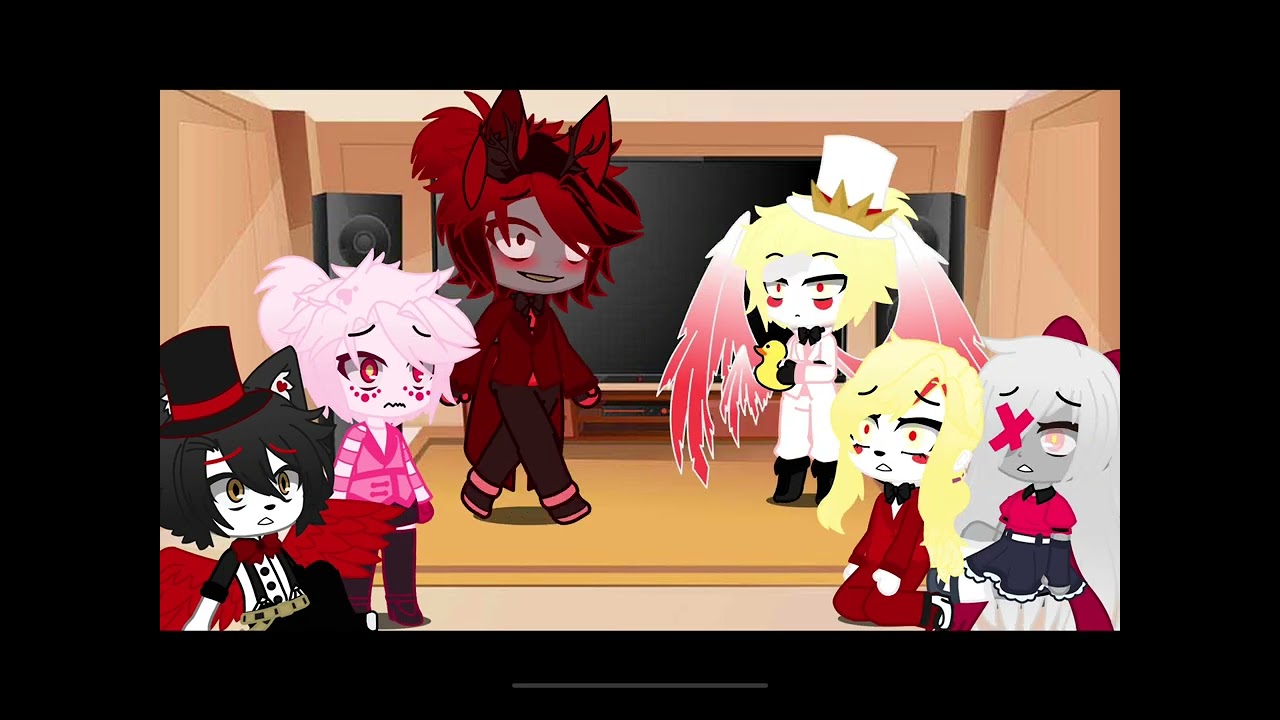 Hazbin hotel reacts to radioapple /my first reaction video/kinda cringe ￼￼