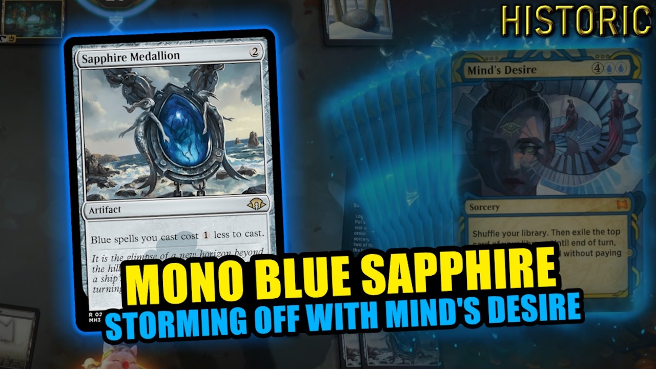 Sapphire Medallion + Flowstate = Storming Off | Mono Blue Sapphire | Historic BO3 | MTG Arena