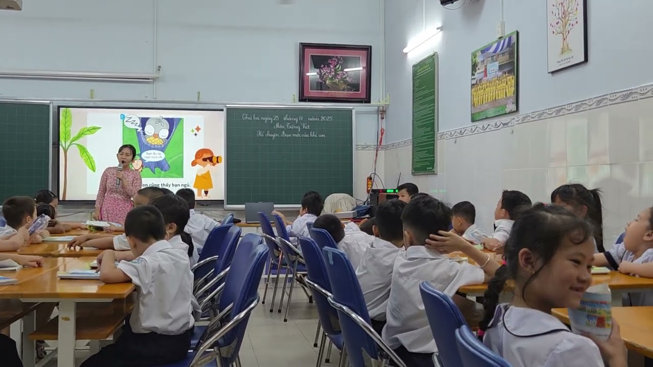 Thao giảng Tiếng Việt lớp 1.6. Kể chuyện: Bạn mới của khỉ con