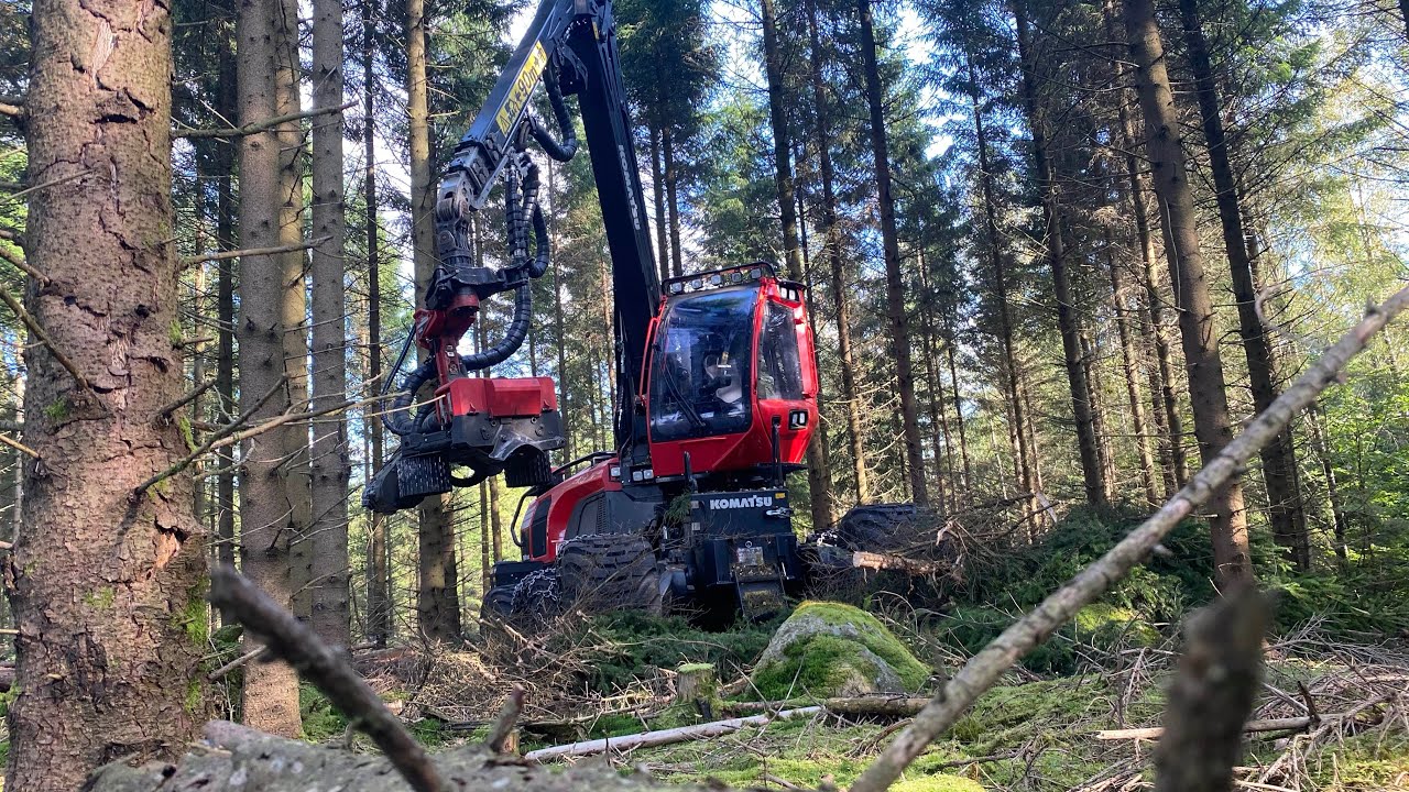 Komatsu 901xc s82 | Second Thinning in Tougher Terrain | Part 2