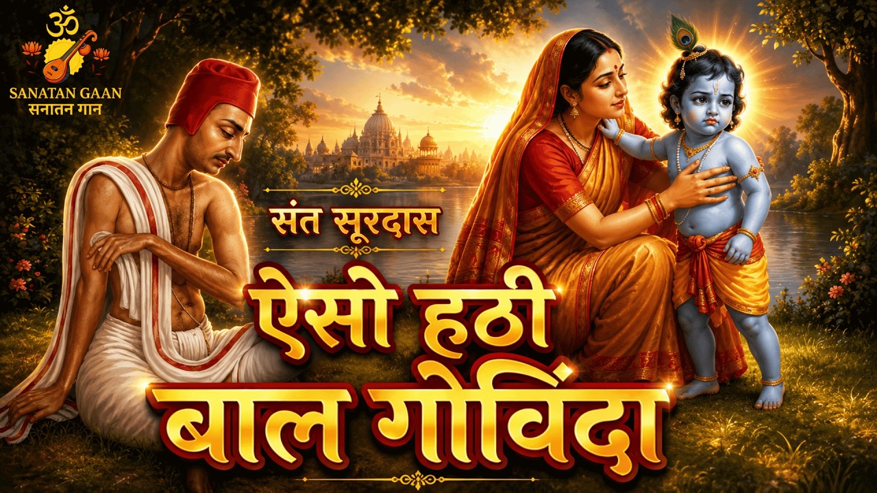 ऐसो हठी बाल गोबिन्दा | संत सूरदास | बाल-कृष्ण लीला भक्ति भजन | Sanatan Gaan