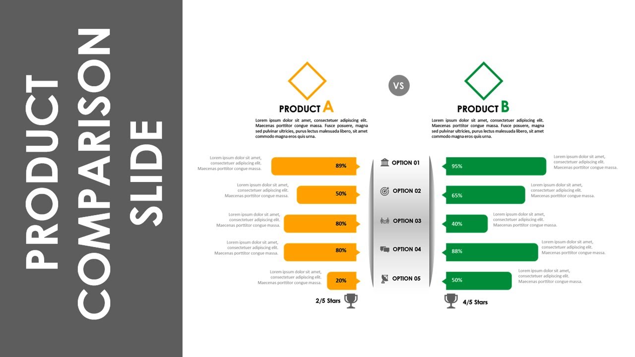 How to make a Product comparison slide in PowerPoint
