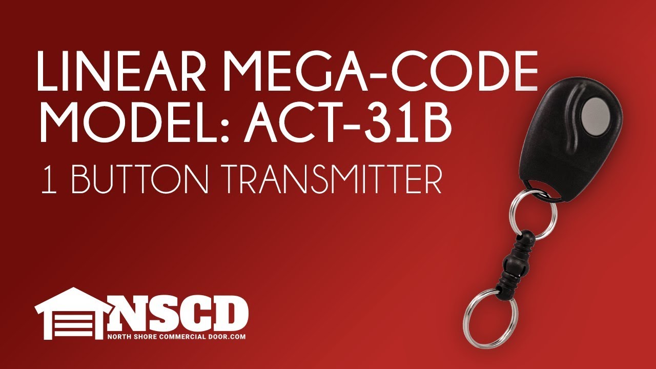 Linear Mega Code ACT 31B ACP00879 Mini Gate or Garage Door Opener Remote