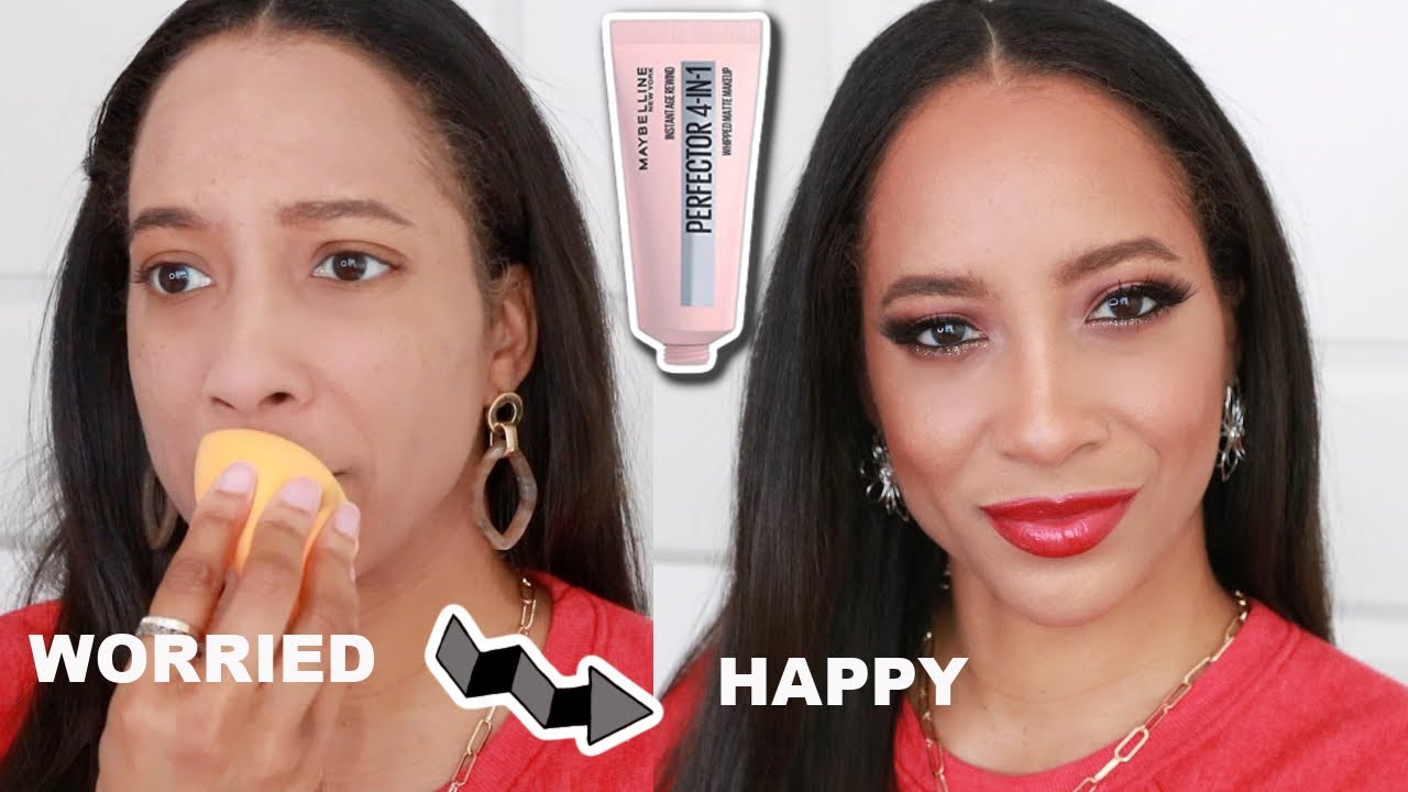 TESTING NEW MAYBELLINE Instant Age Rewind Instant Perfector 4 In 1 Whipped Matte Makeup