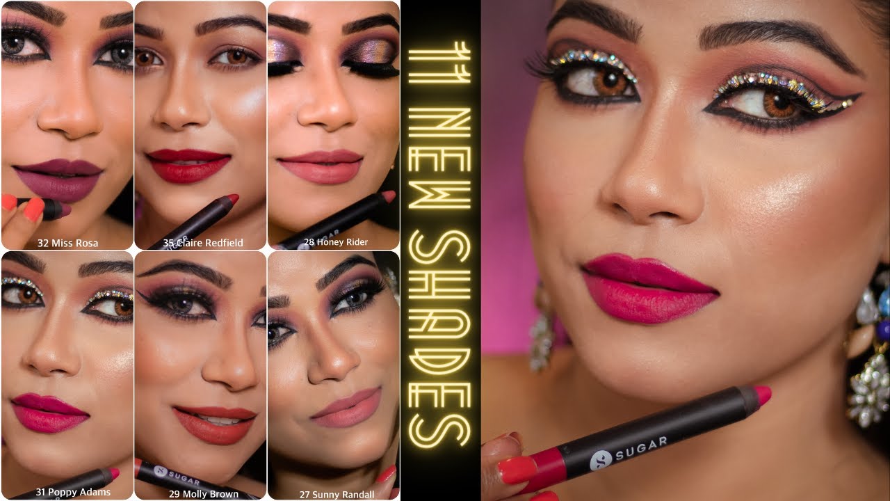 SUGAR Matte As Hell Crayon Lipstick Swatches | 11 Newly Launched SUGAR Lipstick Shades