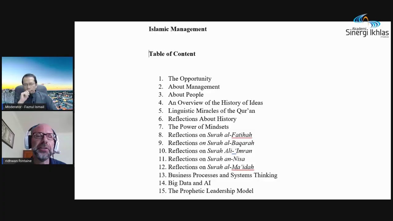 Intro to Islamic Management
