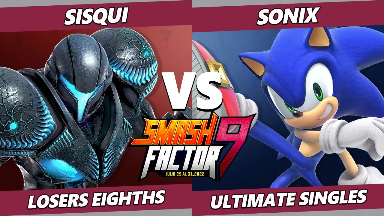 Smash Factor 9 Top 8 - sisqui (Dark Samus) Vs. Sonix (Sonic) SSBU Ultimate Tournament