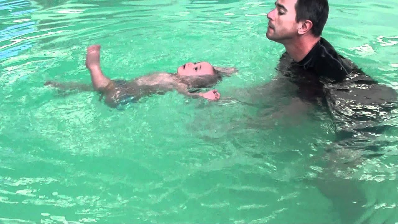 10 Month Old Baby Floating - ISR Training - Float Infant Swimming Resource