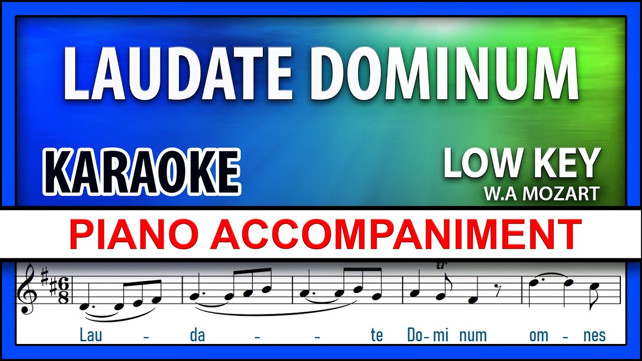 Laudate Dominum KARAOKE Mozart Low Voice