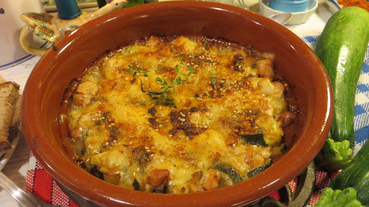 Mon GRATIN DE POULET AUX COURGETTES Mère Mitraille gratiné au comté sur Gourmandises TV