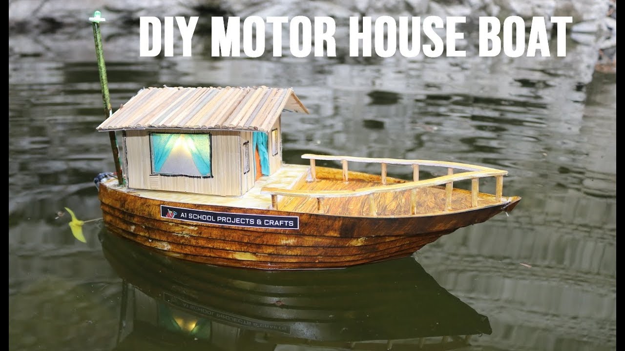 DIY House boat working model | House motor boat with propeller