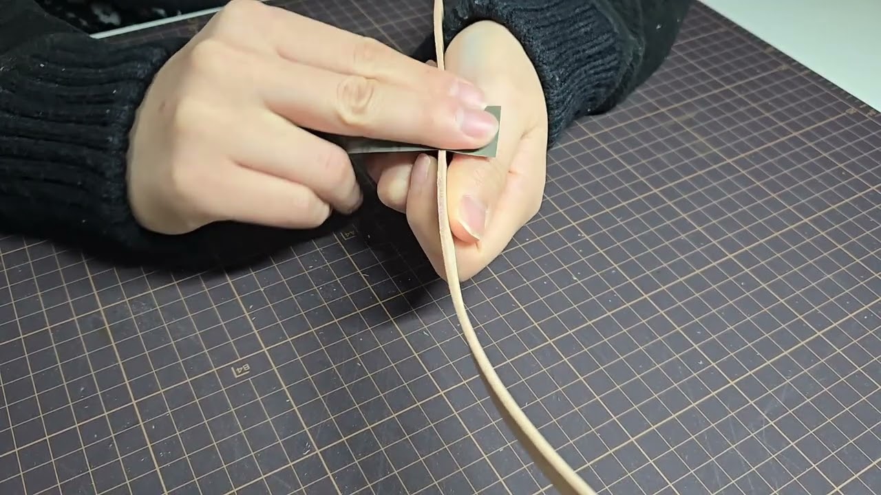 Leather Craft ASMR | Making a Key Strap | No Talking