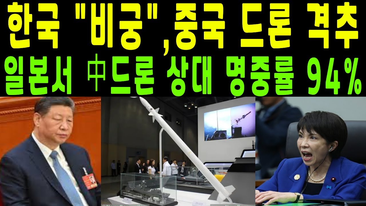 한국 비궁, 중국 드론 격추, 일본서 하늘 지켰다! 94퍼센트 명중률에 세계가 놀랐다