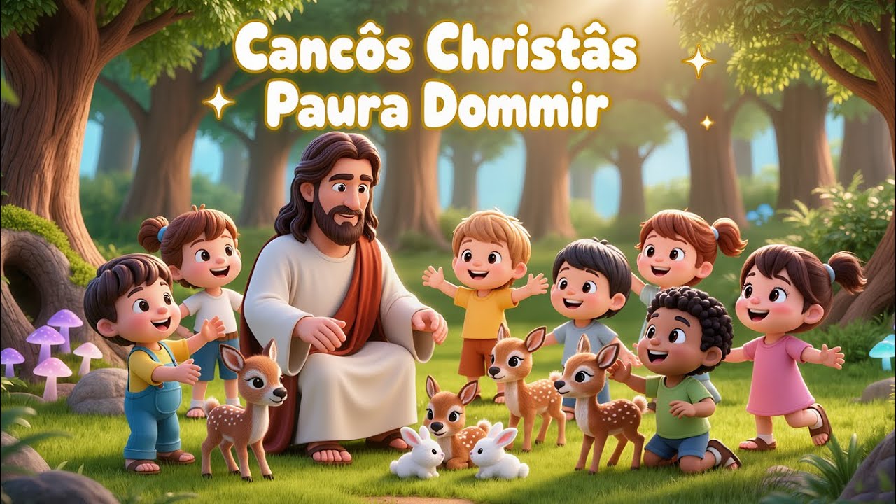 Canções cristãs para crianças aprenderem versículos sobre Jesus cantando juntos com entusiasmo