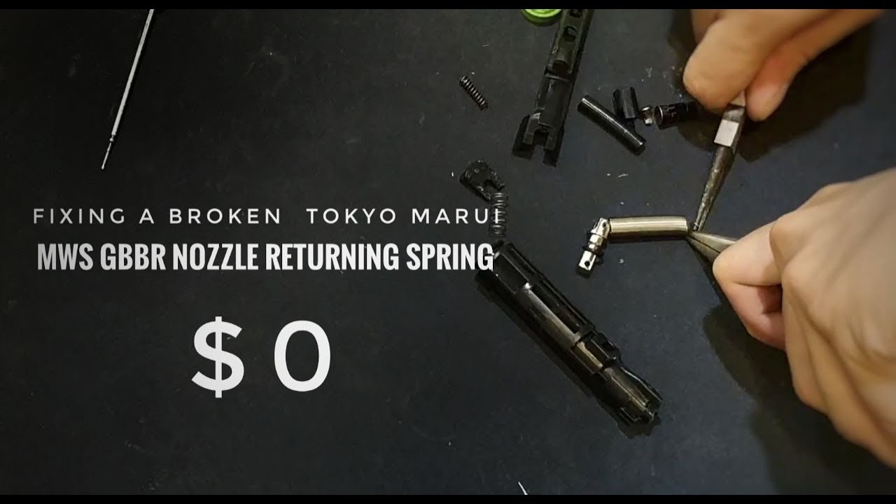 $0 Fixing a broken Tokyo Marui MWS GBBR nozzle returning spring