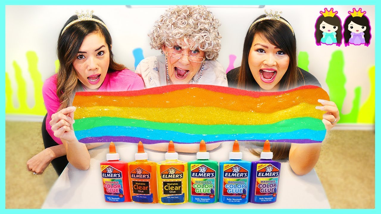 Mixing All My Slimes at slime school! DIY Satisfying Rainbow Slime!