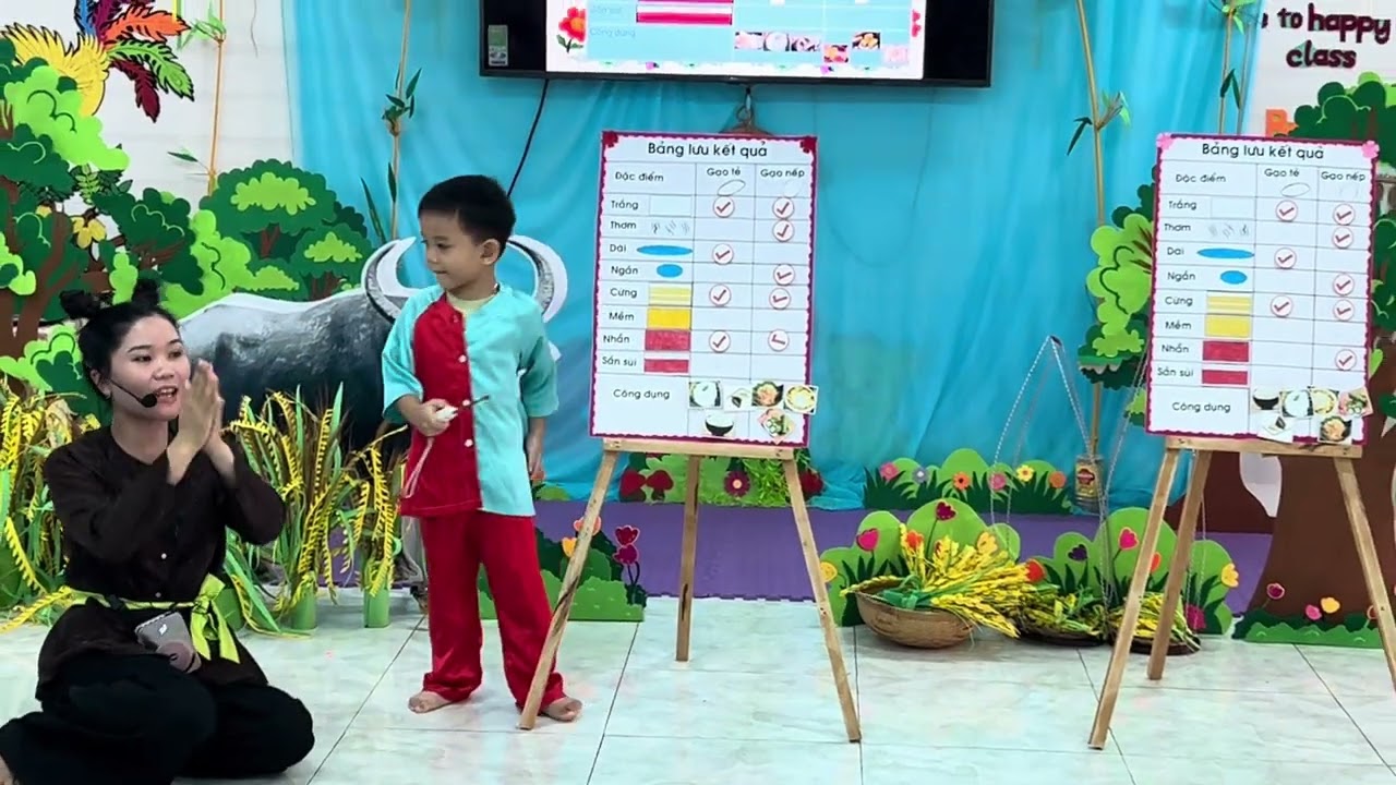 Tiết dạy khám phá gạo nếp gạo tẻ 5-6 tuổi #giaovienmamnon #tietdayhay #giaoanmamnon