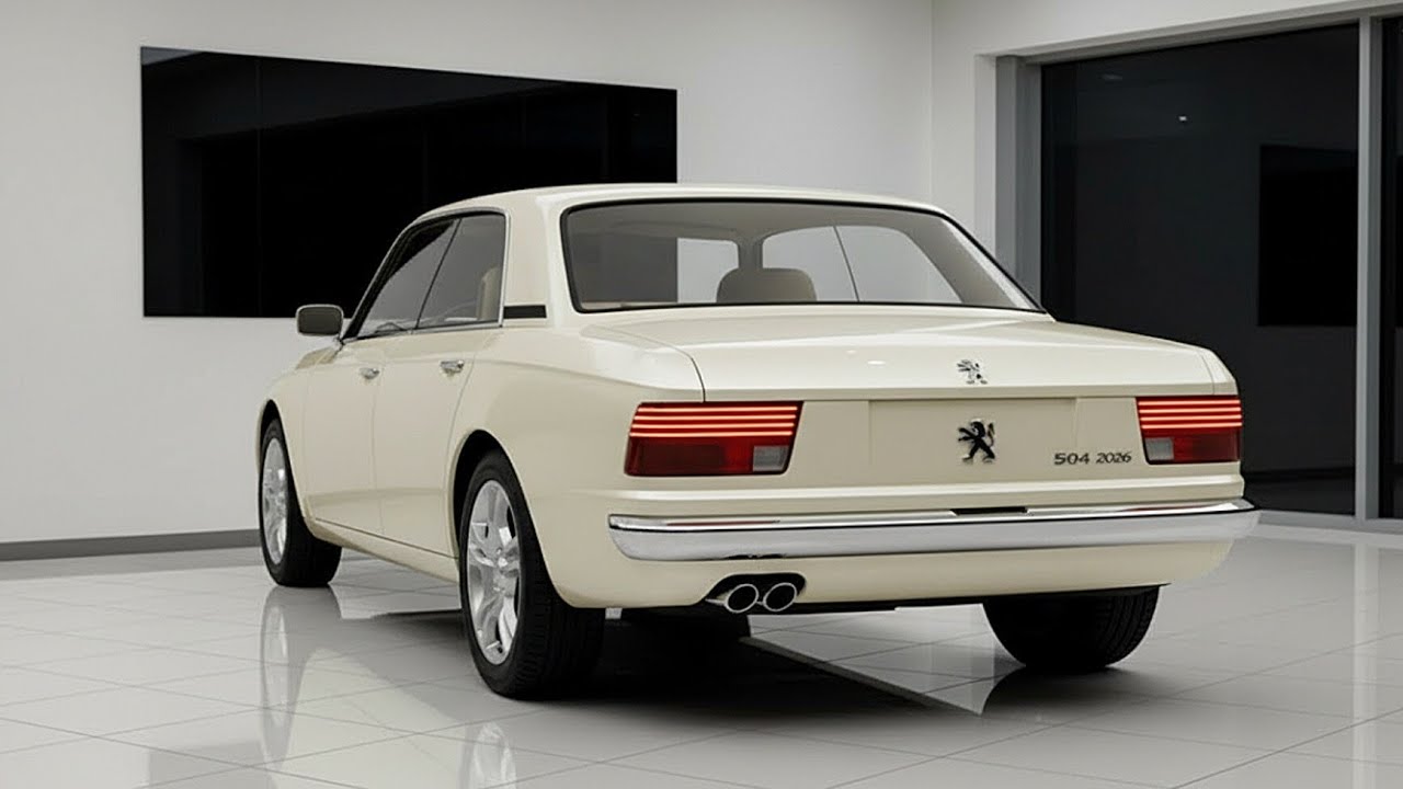 أفضل مراجعة شاملة لـ بيجو 504 2026 باللون الكريمي الفاخر | تصميم كلاسيكي ومميزات حديثة