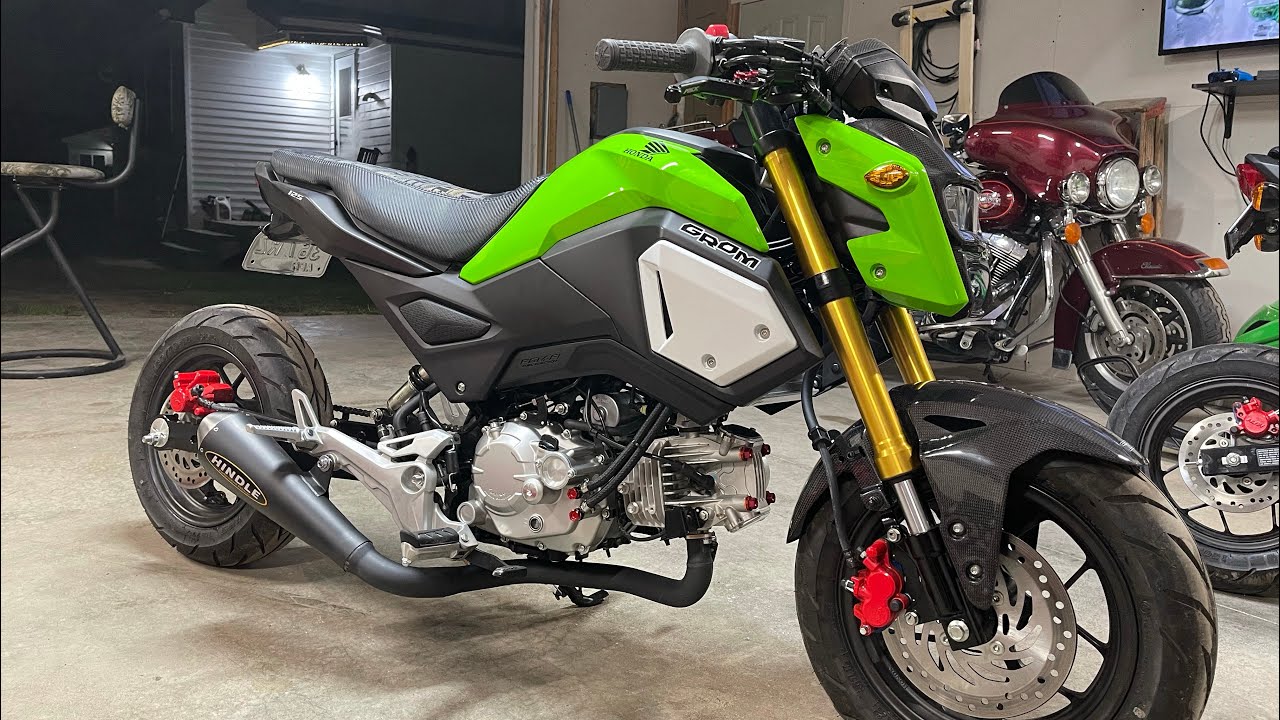 Dyno Testing Honda Grom Koso 170cc 4 Valve Tuning Gromfatherz ARacer Mini 5 Tuning Tune Big HP !