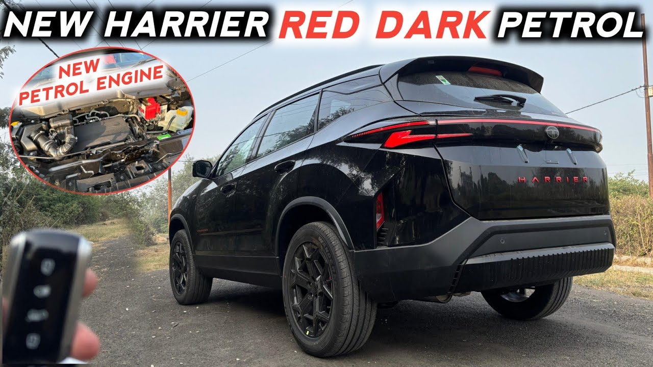 New Tata Harrier Petrol Red Dark Edition 2026