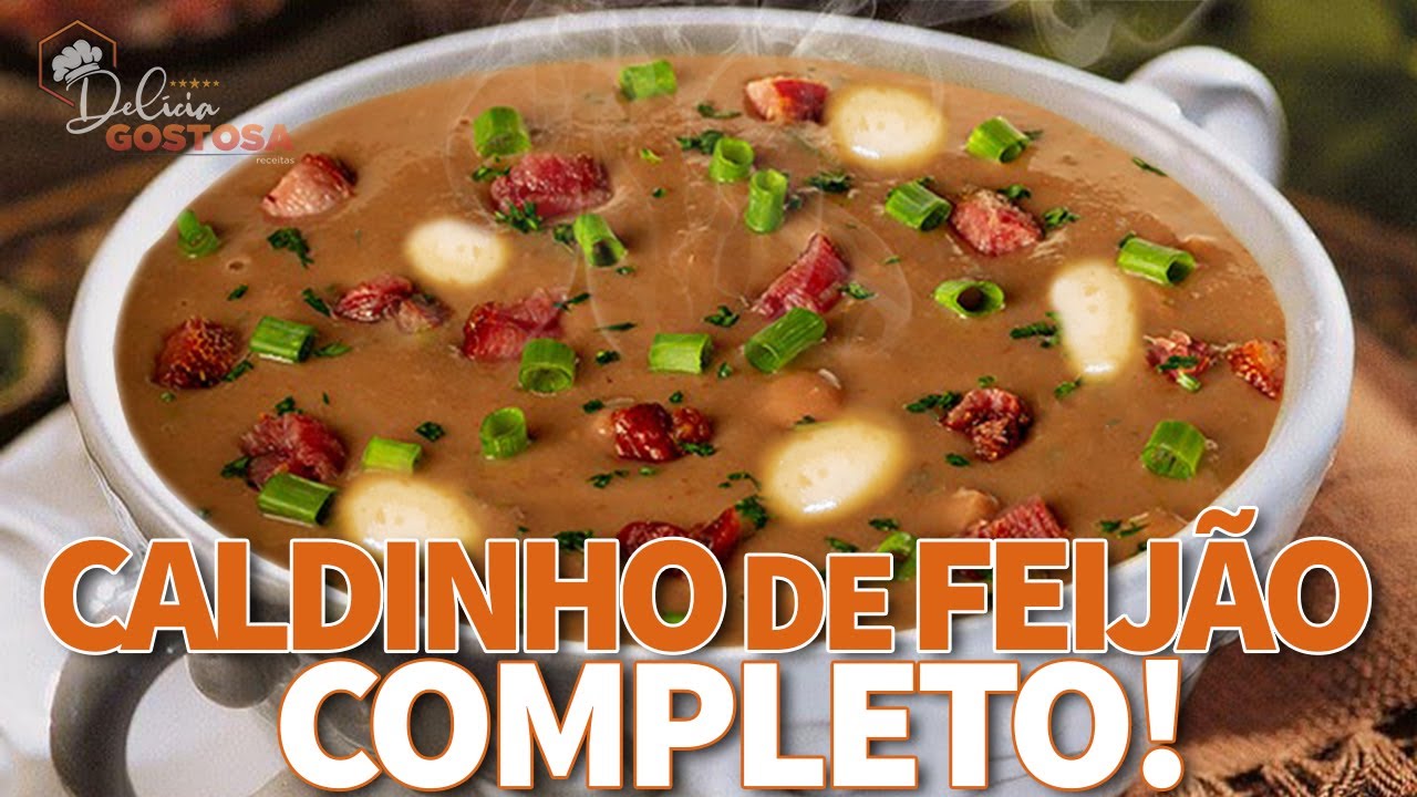 Como Fazer Caldo de Feijão COMPLETO! Caldinho de Feijão com Bacon e Calabresa (e OVO de CODORNA)!