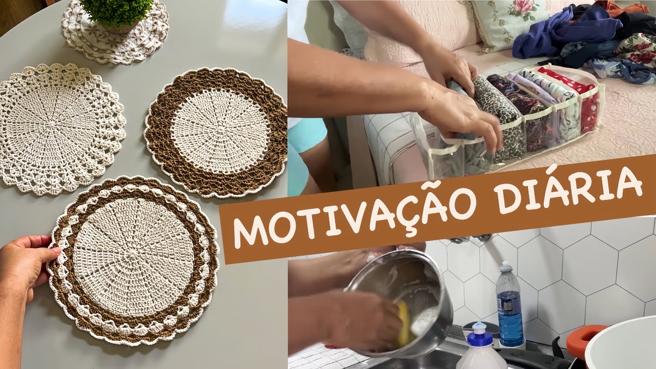 ROTINA COM DICAS | motivação diária pra donas de casa | fiz souplast em crochê | casa limpa