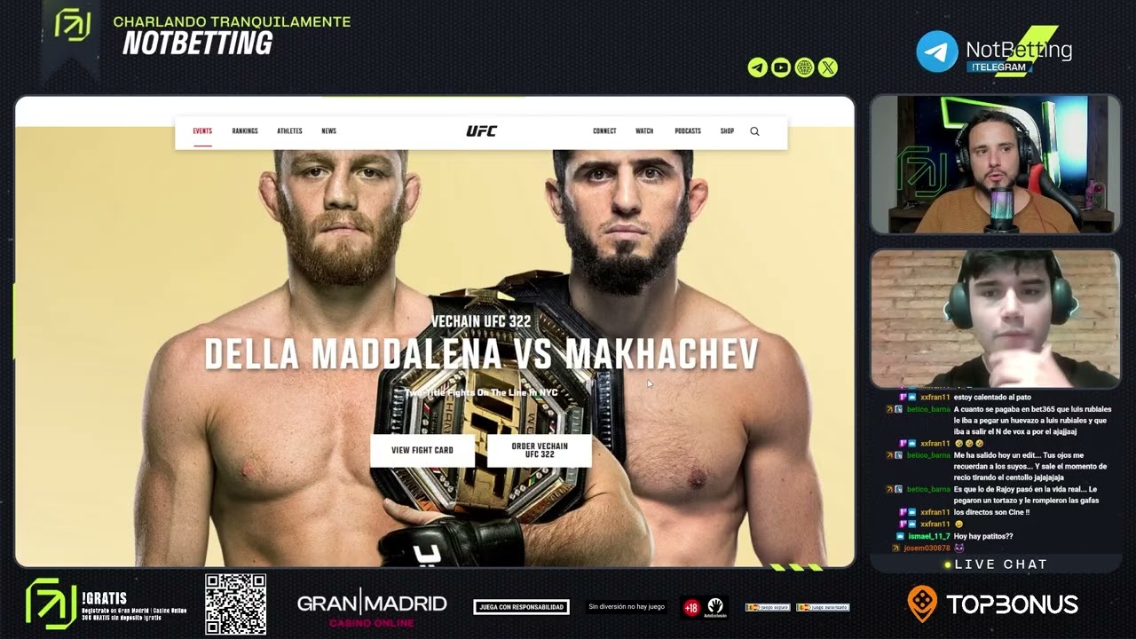 DIRECTO RESUBIDO | Hablamos de UFC con MMAAnalytics | Tipster Premium de Notbetting