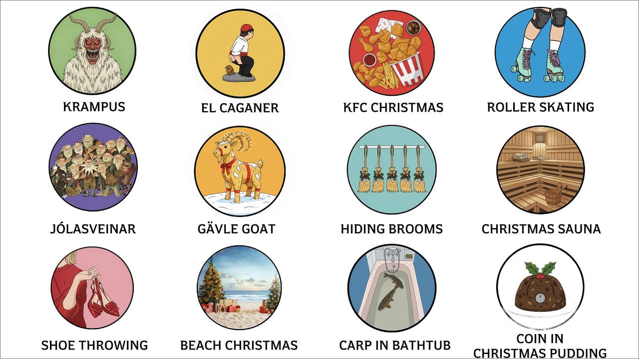 Every CHRISTMAS TRADITION Around The World in 12 minutes | Bald Ben Explains