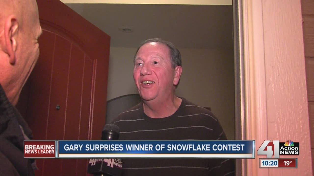 Gary surprises winner of Snowflake contest
