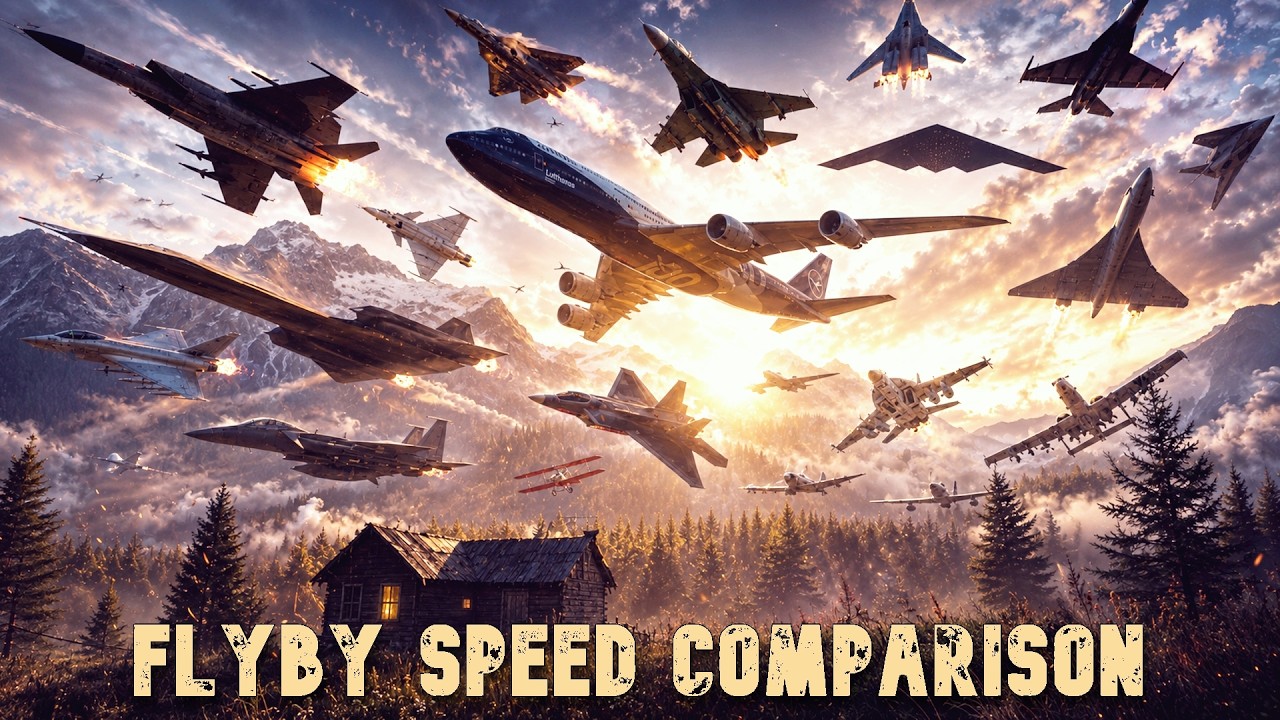 Aircraft Speed Comparison In 3D│Flyby View