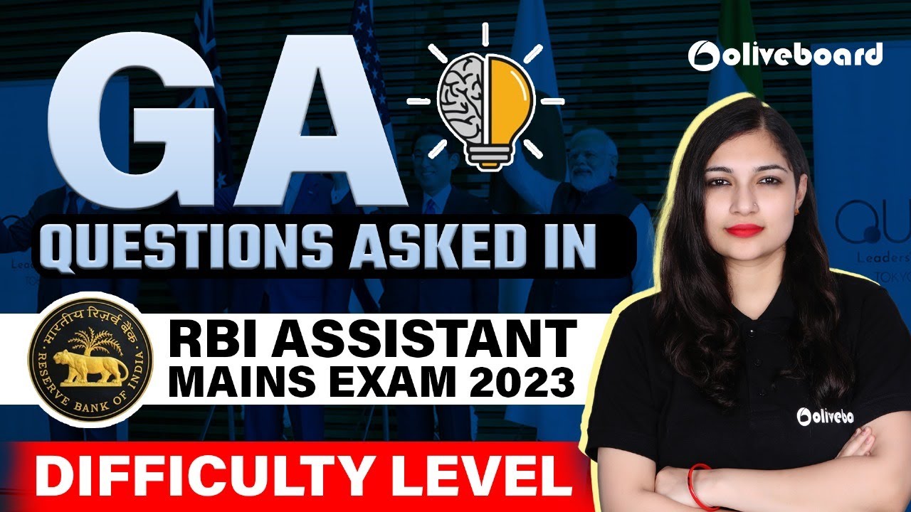 RBI Assistant Mains GA Questions Asked in 2023 | RBI Assistant Mains 2023 Analysis