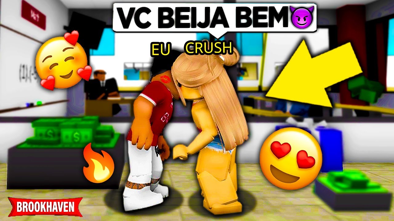 Me APAIXONEI PELA CRUSH da ESCOLA e ELA TENTOU ME BEIJAR... BROOKHAVEN RP Roblox