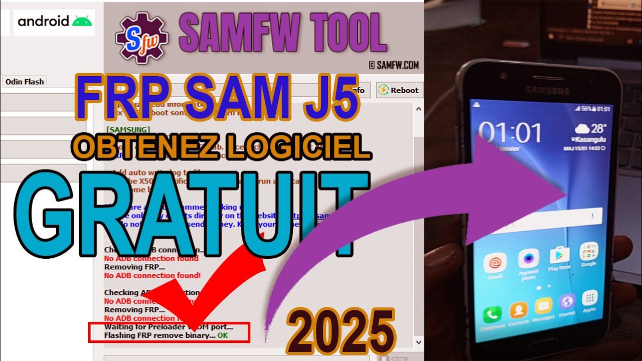 FRP SAMSUNG J5 [J500F] FACILE SAMFW TOOL 2025 #bypass_frp #J500F