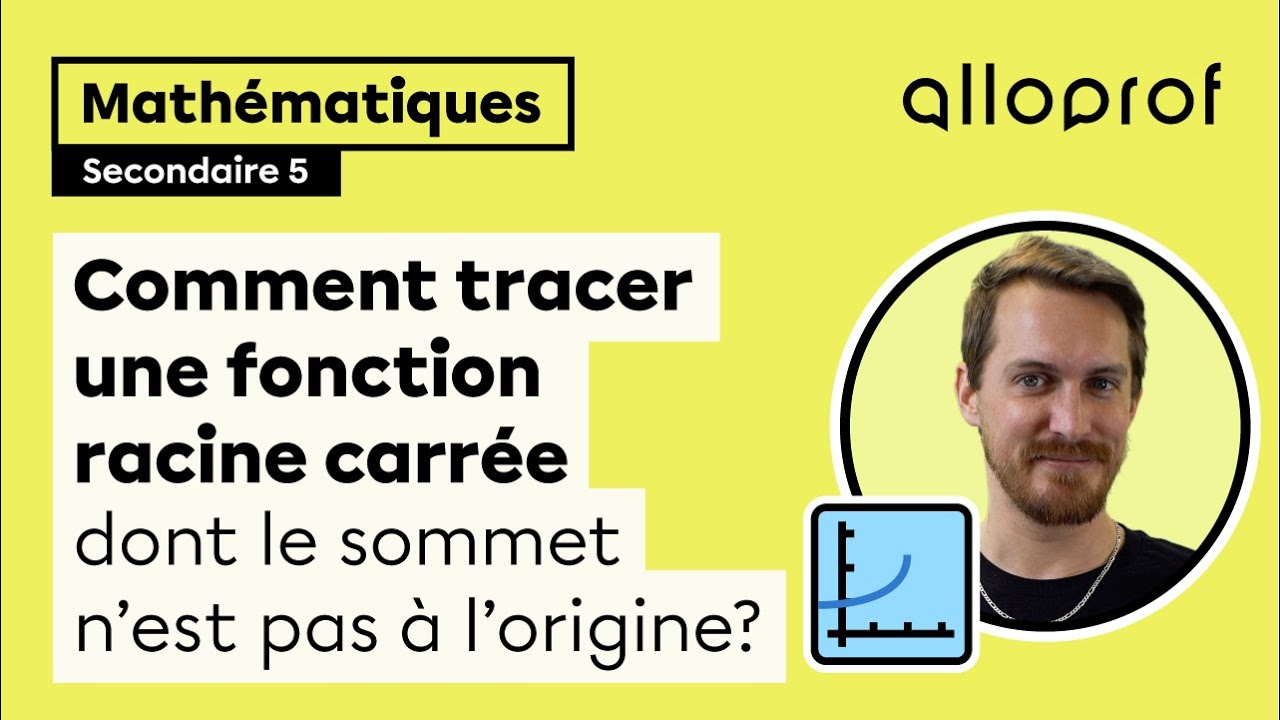 Comment tracer une fonction racine carrée dont le sommet n'est pas à l'origine? | Mathématiques