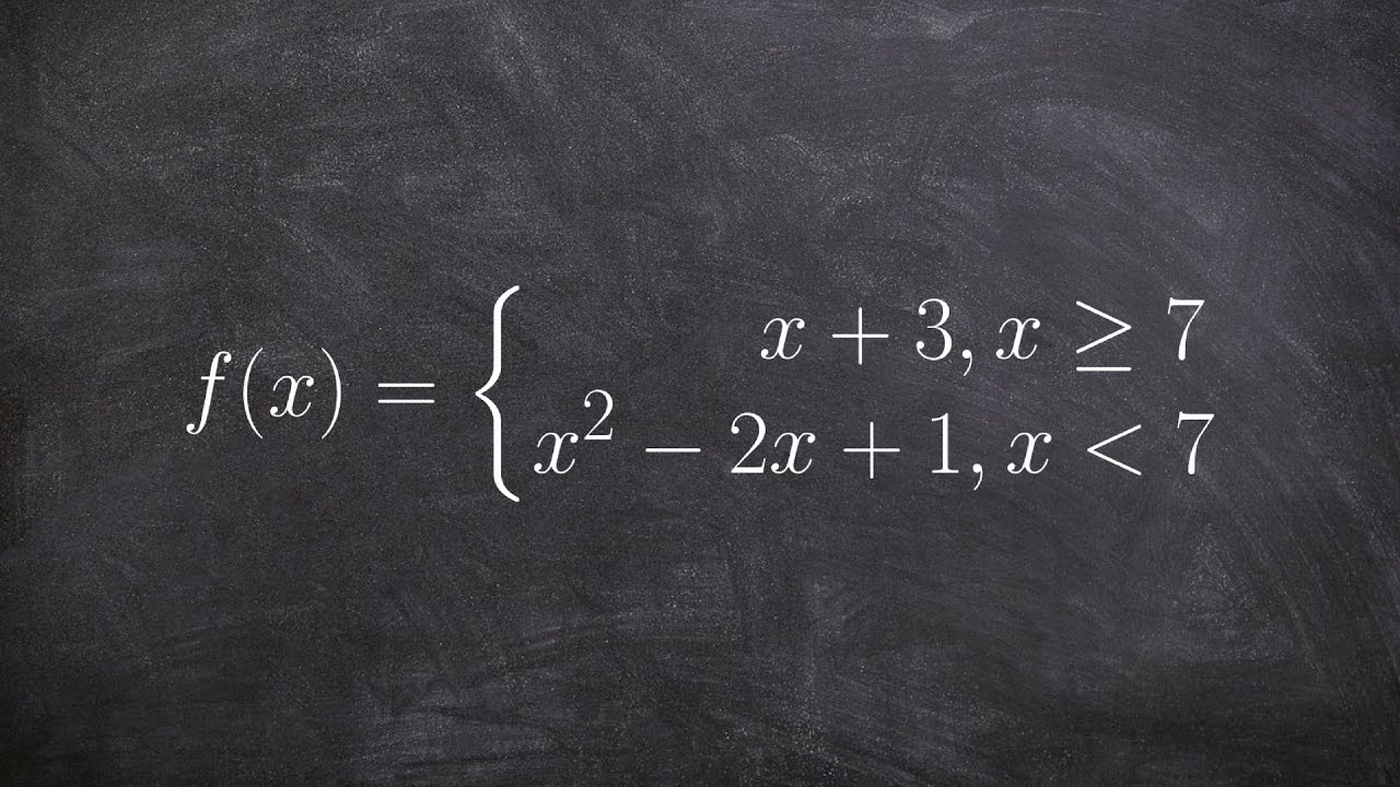 Learn how to evaluate the limit of a piecewise function