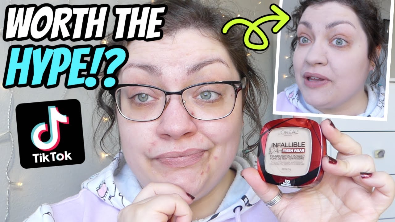 TIKTOK MADE ME BUY IT: L'Oréal INFALLIBLE 24H Fresh Wear Foundation In A Powder (Oily Skin Review)