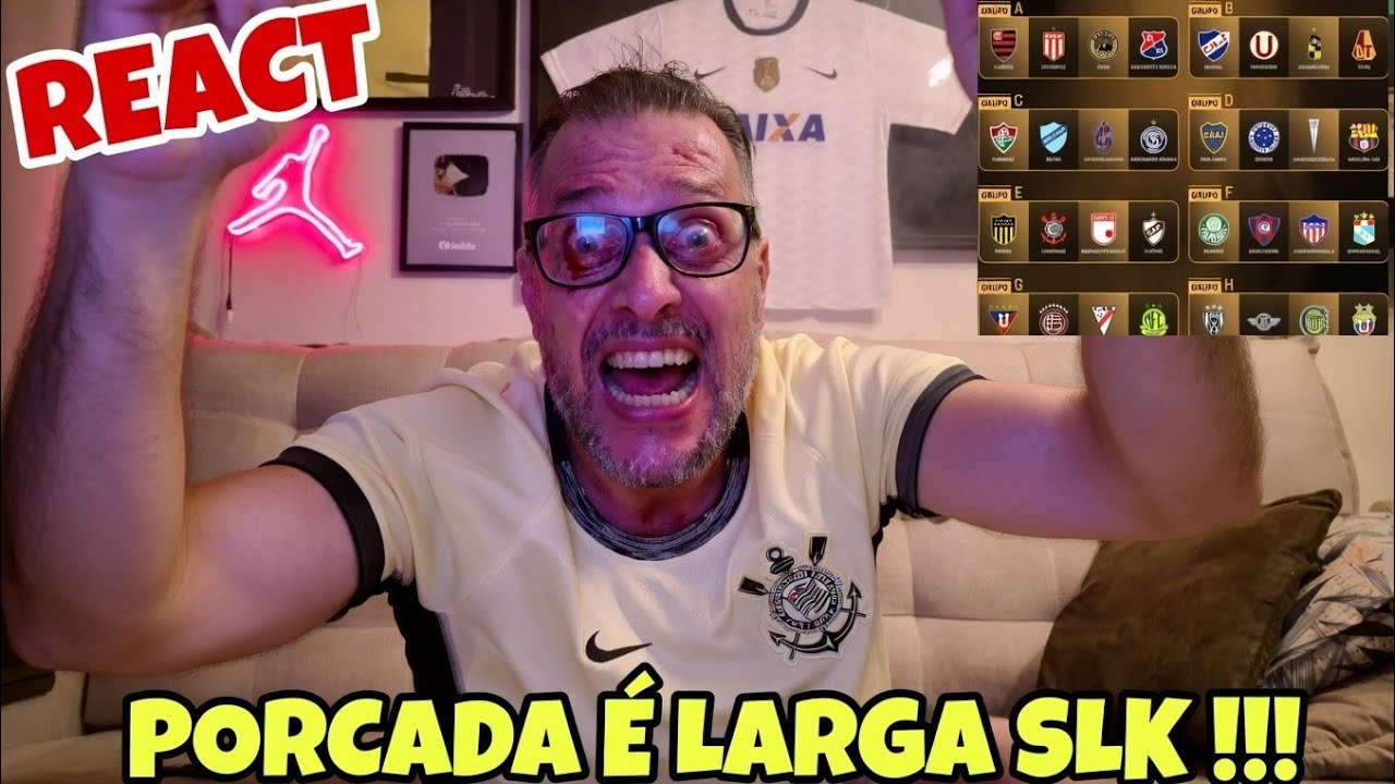 REACT SORTEIO DA LIBERTADORES 2026 !!! PORCADA DO BUTICO LARGO SLK !!!