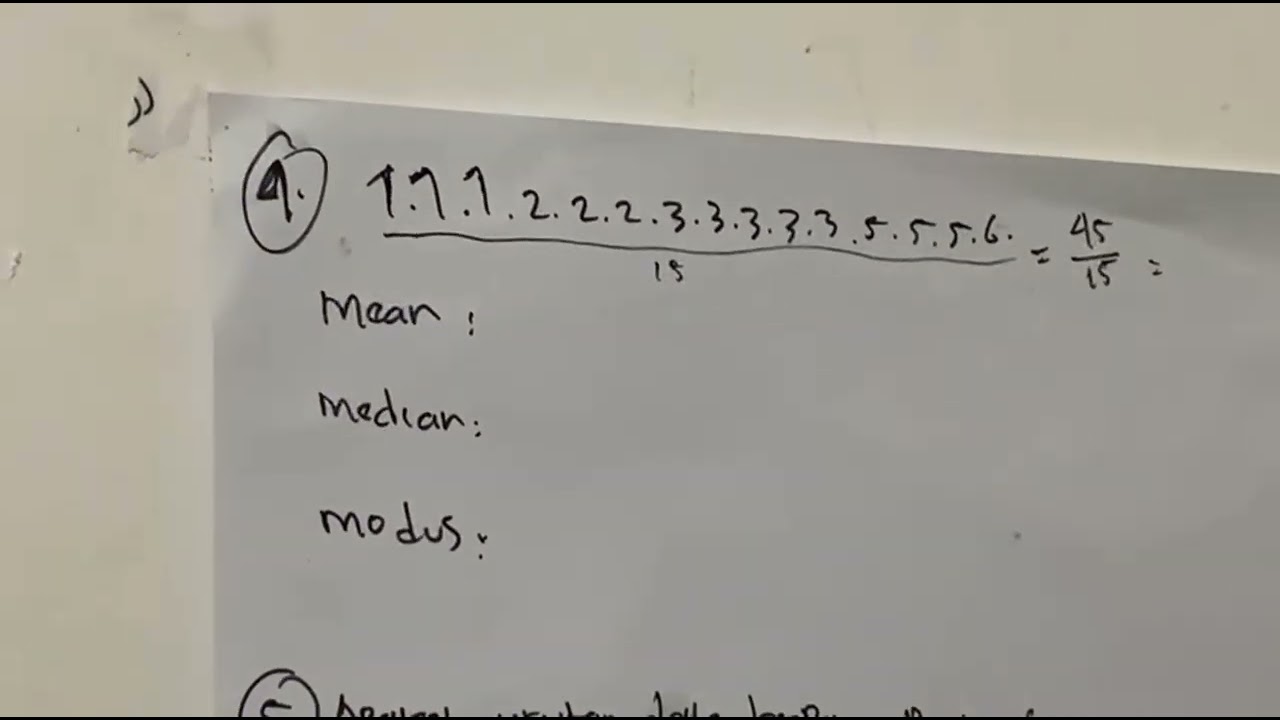 CARA MENENTUKAN MEAN,MEDIAN,MODE