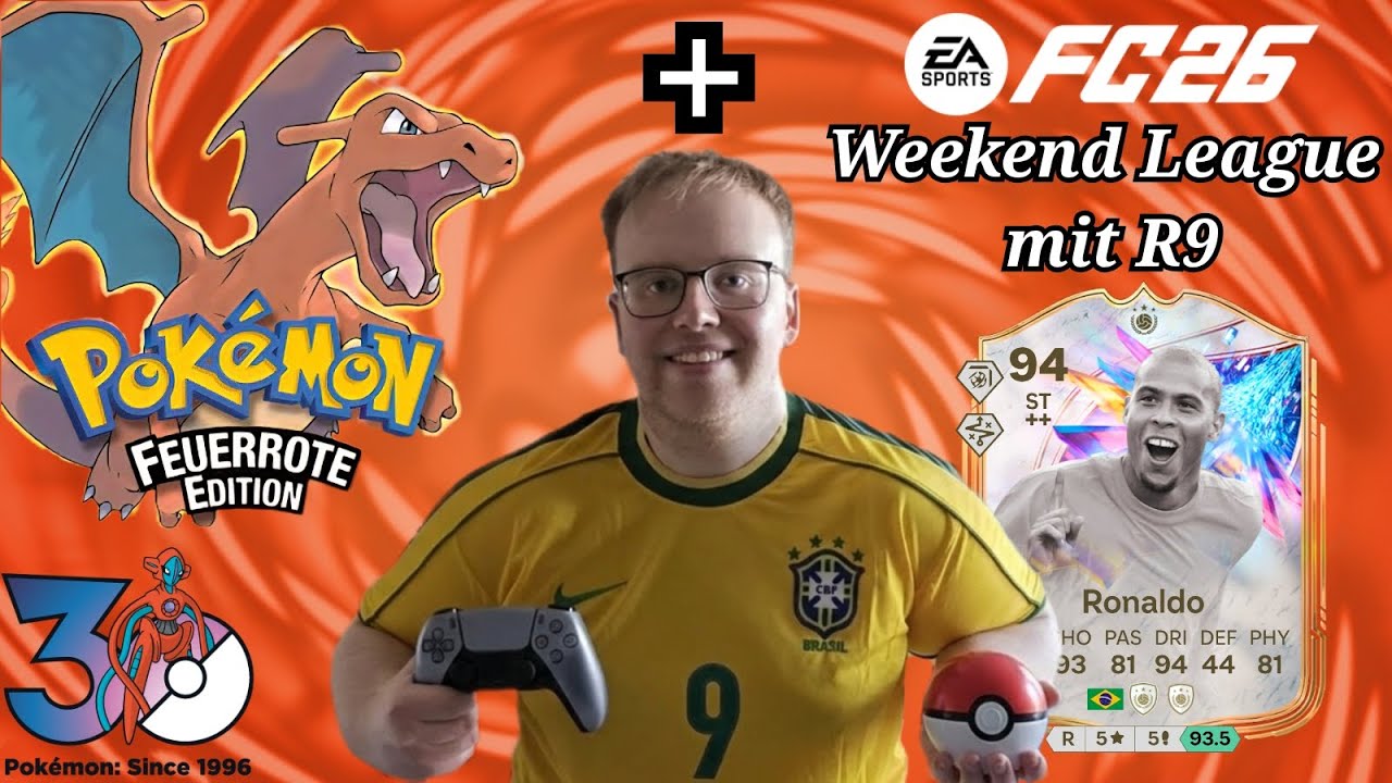 Nostalgiekick mit Pokemon Feuerrot & WL mit R9 - Kommt rein! -  EA FC26