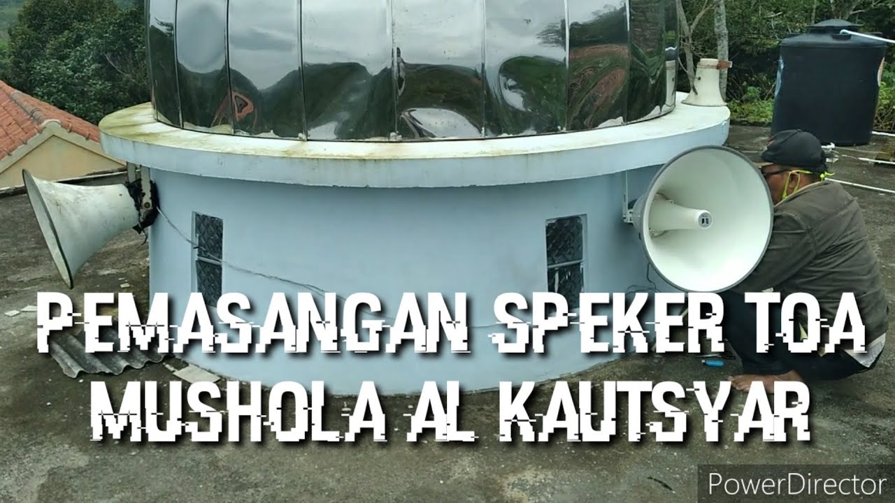 pemasangan sepeker toa,, masjid al kautsar panawangan